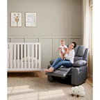 Fauteuil de massage inclinable et chauffant - Fauteuil à bascule pivotant à 360° pour salon (gris)