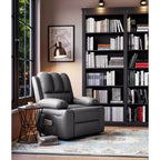 Fauteuil de massage inclinable et chauffant - Fauteuil à bascule pivotant à 360° pour salon (gris)