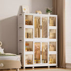 Armoire portative, 12 portes magnétiques, 12 cubes et 2 tringles de suspension