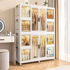 Armoire portative, 12 portes magnétiques, 12 cubes et 2 tringles de suspension