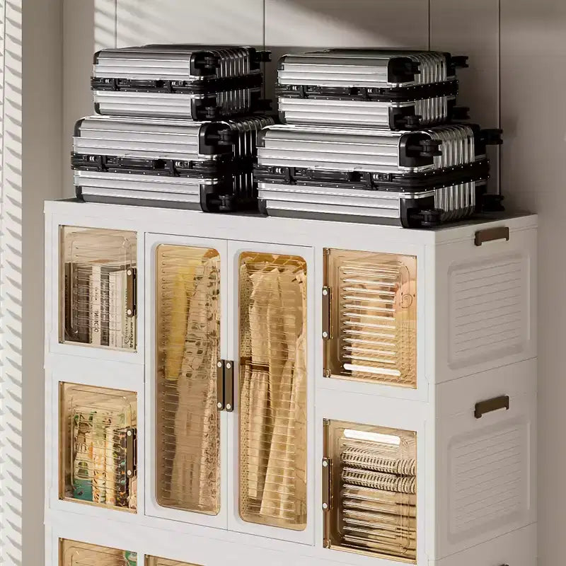 Armoire portative, 12 portes magnétiques, 12 cubes et 2 tringles de suspension
