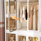 Armoire portative, 12 portes magnétiques, 12 cubes et 2 tringles de suspension