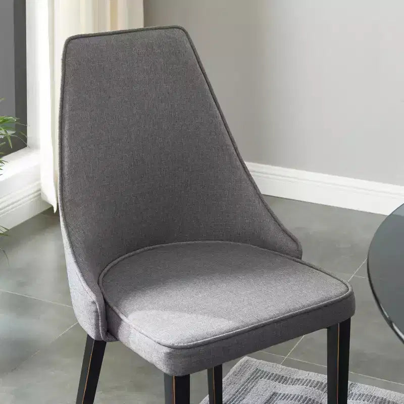 Chaises de salle à manger modernes sans accoudoirs, rembourrées, avec pieds en métal pour la cuisine et la salle à manger