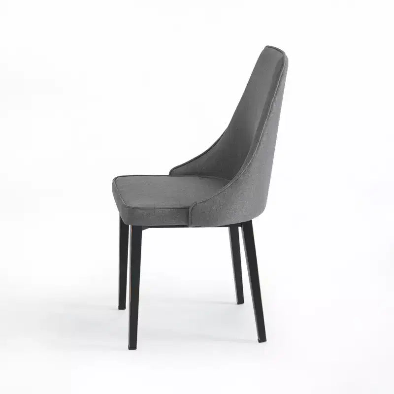Chaises de salle à manger modernes sans accoudoirs, rembourrées, avec pieds en métal pour la cuisine et la salle à manger