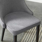 Chaises de salle à manger modernes sans accoudoirs, rembourrées, avec pieds en métal pour la cuisine et la salle à manger