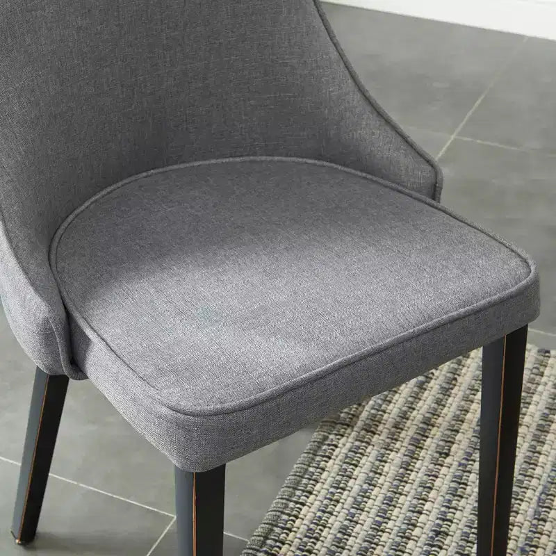 Chaises de salle à manger modernes sans accoudoirs, rembourrées, avec pieds en métal pour la cuisine et la salle à manger