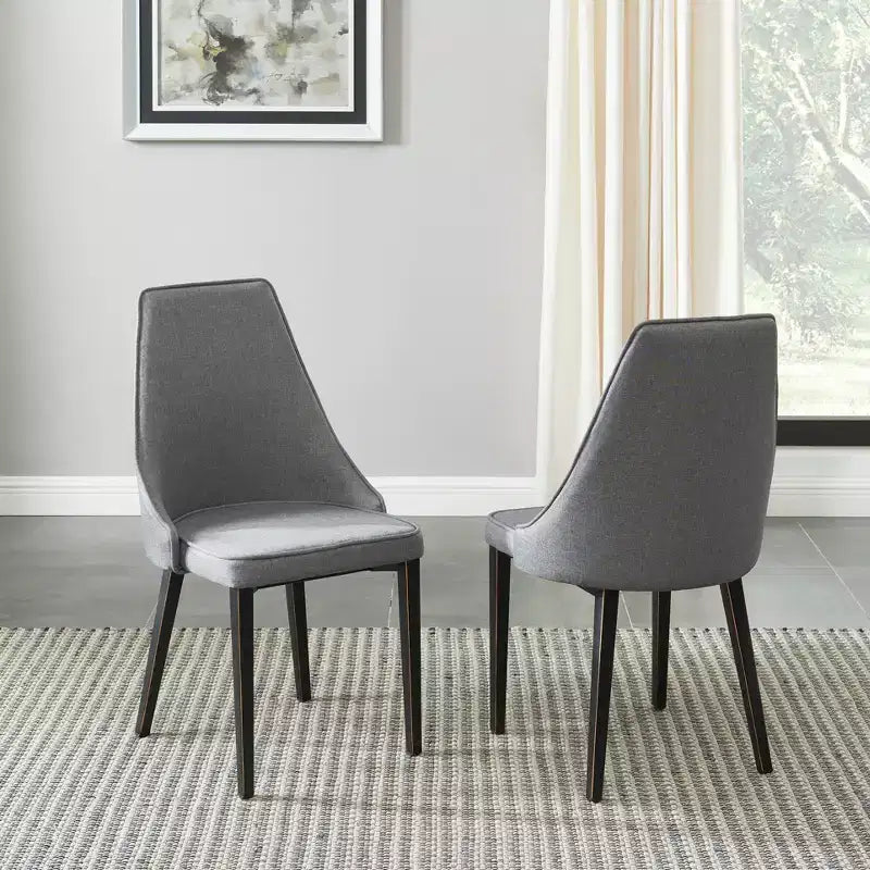 Chaises de salle à manger modernes sans accoudoirs, rembourrées, avec pieds en métal pour la cuisine et la salle à manger