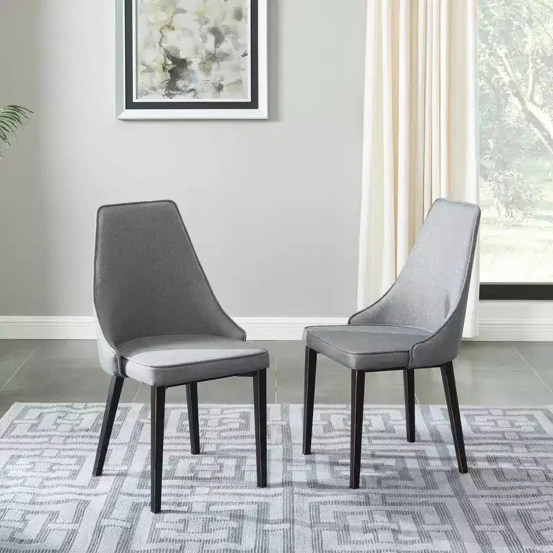 Chaises de salle à manger modernes sans accoudoirs, rembourrées, avec pieds en métal pour la cuisine et la salle à manger