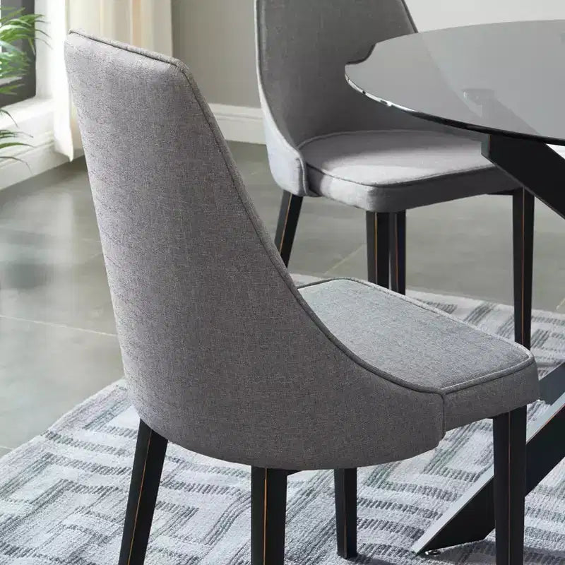 Chaises de salle à manger modernes sans accoudoirs, rembourrées, avec pieds en métal pour la cuisine et la salle à manger