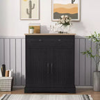 Meuble buffet avec rangement, armoire de rangement avec porte et étagère réglable, console de table basse d'appoint moderne