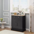 Meuble buffet avec rangement, armoire de rangement avec porte et étagère réglable, console de table basse d'appoint moderne