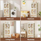 Armoire de rangement pliable avec roulettes, penderie portable avec portes magnétiques, grande armoire de chambre à coucher