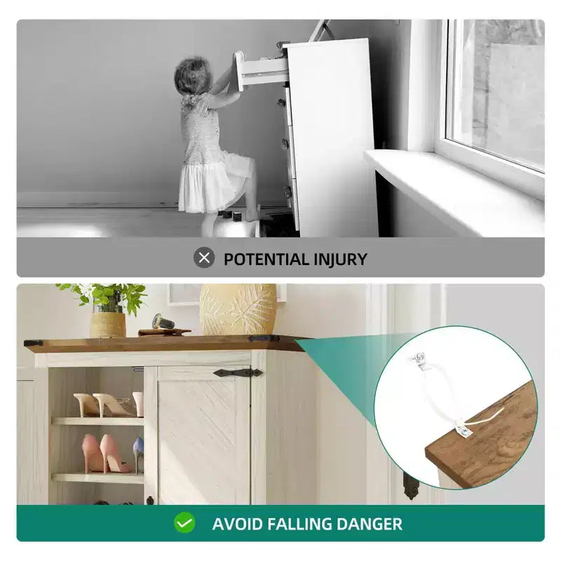 Étagère à chaussures en bois à 6 niveaux avec tablettes ajustables pour le rangement dans l'entrée