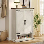 Étagère à chaussures en bois à 6 niveaux avec tablettes ajustables pour le rangement dans l'entrée