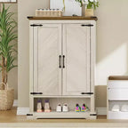Étagère à chaussures en bois à 6 niveaux avec tablettes ajustables pour le rangement dans l'entrée
