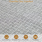 Table de chevet à tiroir, incrustations géométriques en os, 20 po, en bois massif noir, blanc et marron