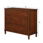 Commode en bois d'acacia à 3 tiroirs de 42 po