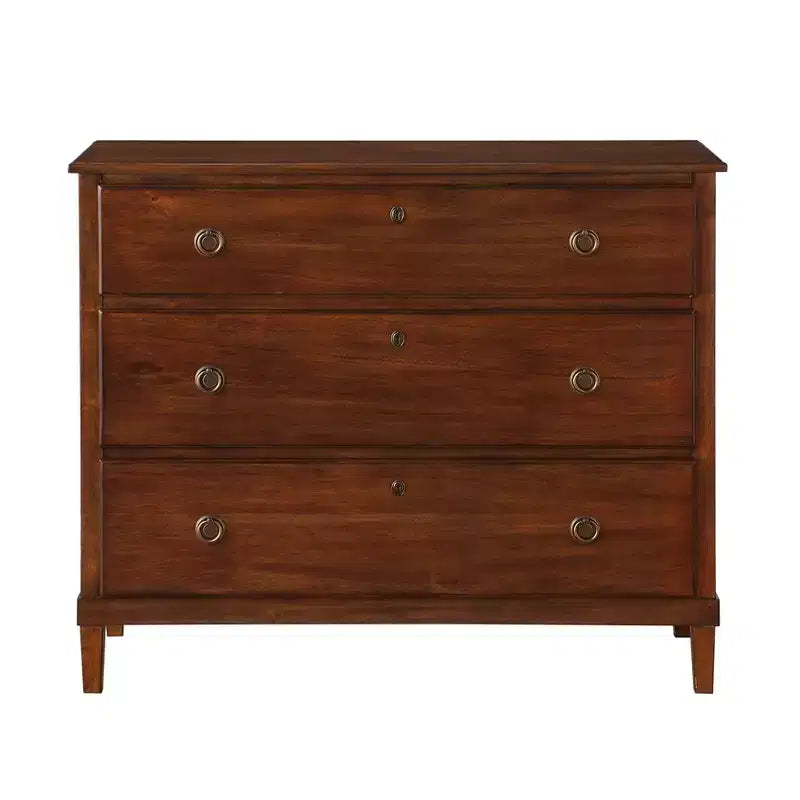 Commode en bois d'acacia à 3 tiroirs de 42 po