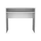 Bureau debout minimaliste de 89,1 cm avec étagères de rangement, bureau d'ordinateur pour salon et salle de lecture