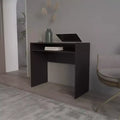 Bureau debout minimaliste de 89,1 cm avec étagères de rangement, bureau d'ordinateur pour salon et salle de lecture