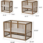 Lit de bébé convertible 8-en-1 avec 2 matelas, se transforme en berceau, lit d'enfant et parc.