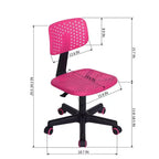 Chaise de bureau pivotante réglable pour enfants, dortoirs et bureaux à domicile, rose
