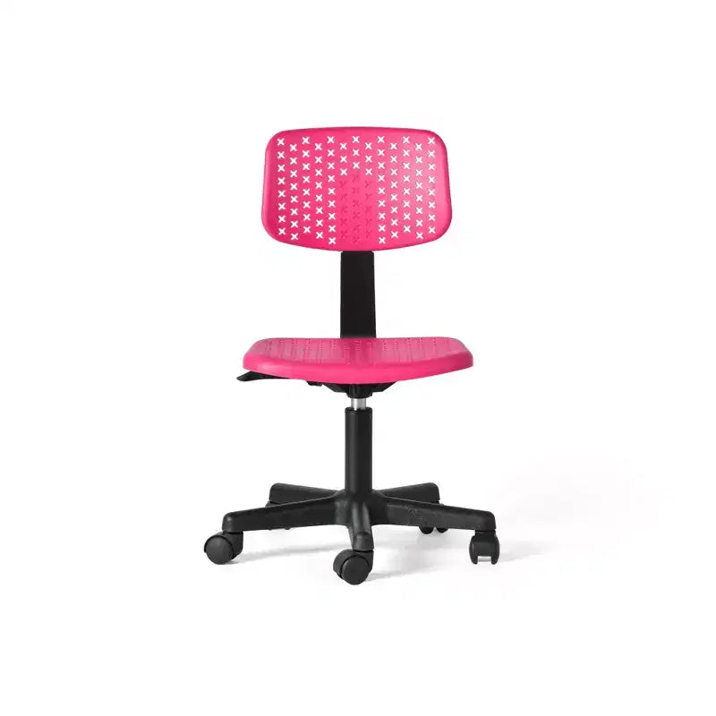 Chaise de bureau pivotante réglable pour enfants, dortoirs et bureaux à domicile, rose