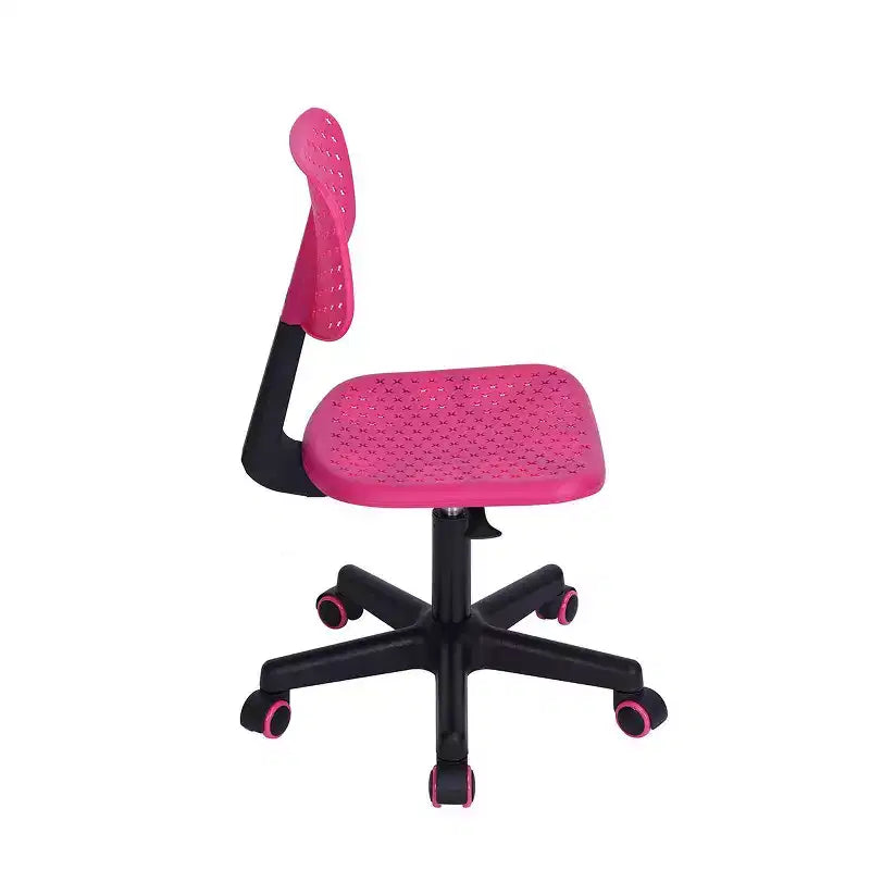 Chaise de bureau pivotante réglable pour enfants, dortoirs et bureaux à domicile, rose