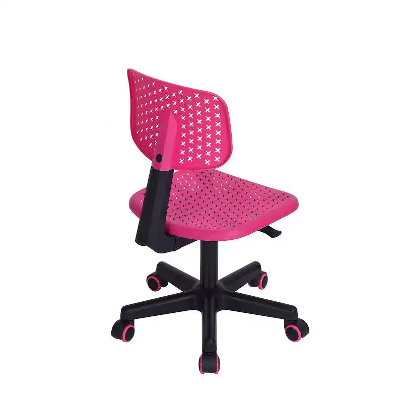 Chaise de bureau pivotante réglable pour enfants, dortoirs et bureaux à domicile, rose