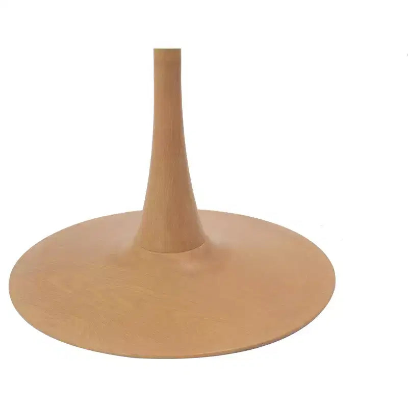 Table de salle à manger carrée Bristol 27" avec plateau en MDF blanc marbré et pied central en acier