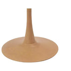 Table de salle à manger carrée Bristol 27" avec plateau en MDF blanc marbré et pied central en acier