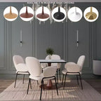 Table de salle à manger carrée Bristol 27" avec plateau en MDF blanc marbré et pied central en acier