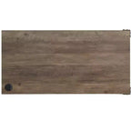 Bureau d'angle avec rangement et porte coulissante style grange