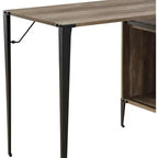 Bureau d'angle avec rangement et porte coulissante style grange