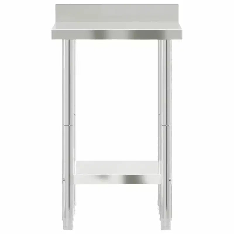 Table de travail de cuisine avec dosseret, 32,5x21,7x36,6" Acier inoxydable