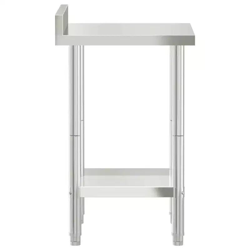 Table de travail de cuisine avec dosseret, 32,5x21,7x36,6" Acier inoxydable