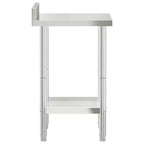 Table de travail de cuisine avec dosseret, 32,5x21,7x36,6" Acier inoxydable