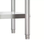 Table de travail de cuisine avec dosseret, 32,5x21,7x36,6" Acier inoxydable