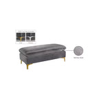 Pouf ottoman en velours, Repose-pieds moderne rembourré
