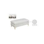 Pouf ottoman en velours, Repose-pieds moderne rembourré