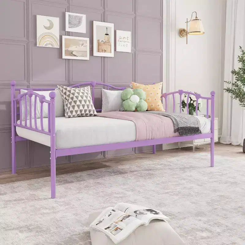 Cadre de lit de repos double peu encombrant avec lit gigogne pour salon et chambre à coucher