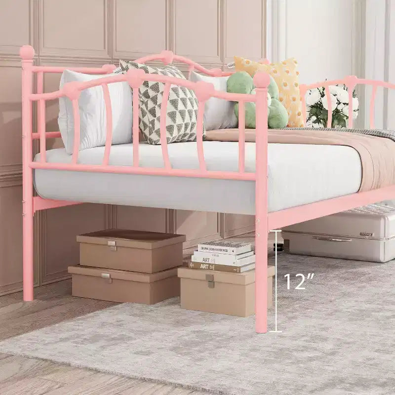 Cadre de lit de repos double peu encombrant avec lit gigogne pour salon et chambre à coucher