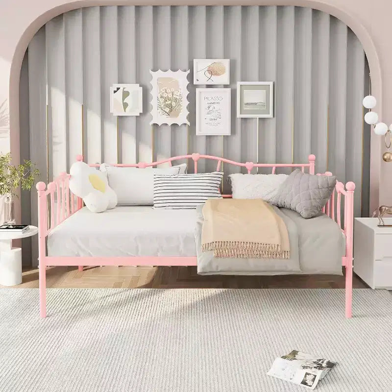 Cadre de lit de repos double peu encombrant avec lit gigogne pour salon et chambre à coucher