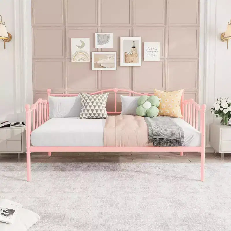 Cadre de lit de repos double peu encombrant avec lit gigogne pour salon et chambre à coucher