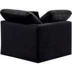 Fauteuil d'angle en velours Indulge, fauteuil d'appoint moderne rembourré