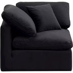 Fauteuil d'angle en velours Indulge, fauteuil d'appoint moderne rembourré