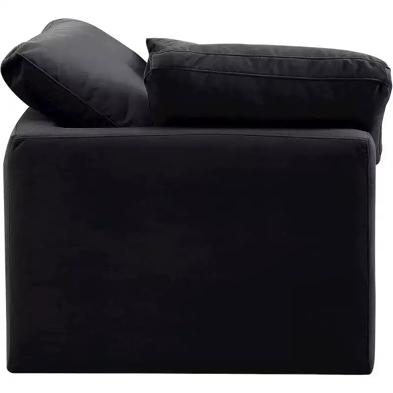 Fauteuil d'angle en velours Indulge, fauteuil d'appoint moderne rembourré