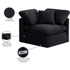 Fauteuil d'angle en velours Indulge, fauteuil d'appoint moderne rembourré