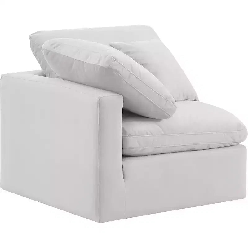 Fauteuil d'angle en velours Indulge, fauteuil d'appoint moderne rembourré