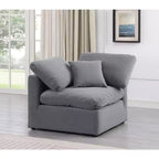 Fauteuil d'angle en velours Indulge, fauteuil d'appoint moderne rembourré